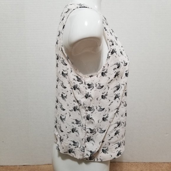 Free People top Small Printed Look Through Layered keyhole sleeveless boho - Picture 4 of 14